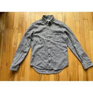 Taylor Stitch The Jack Shirt Gray/White Size 38 Hemp/Cotton - EUC